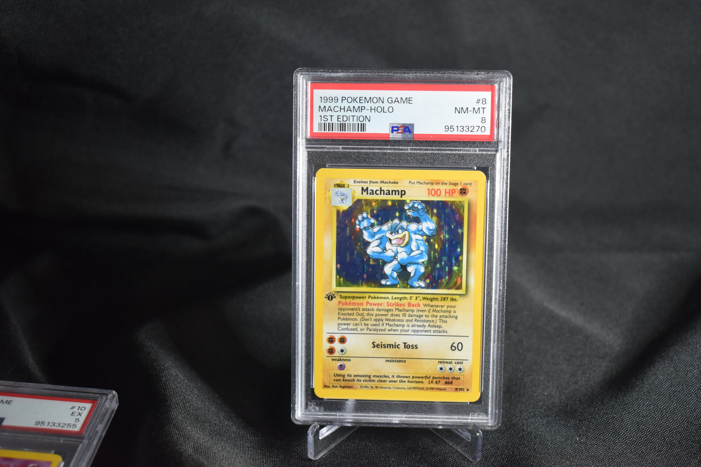 Machamp 1st Ed Base Set PSA 8
