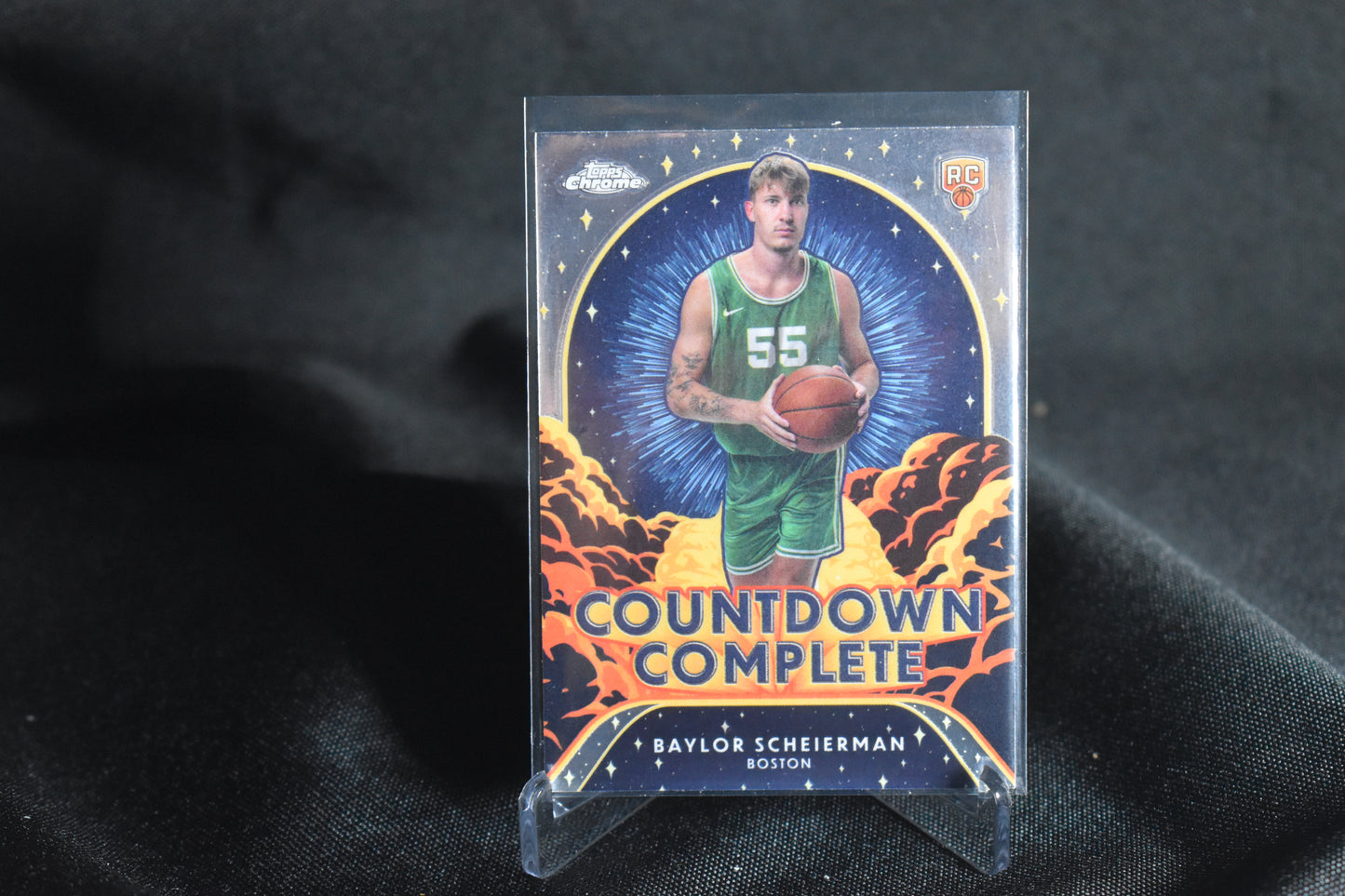 🏀 Baylor Scheierman – 2024-25 Topps Chrome Countdown Complete #CC-24 Refractor (Boston Celtics)