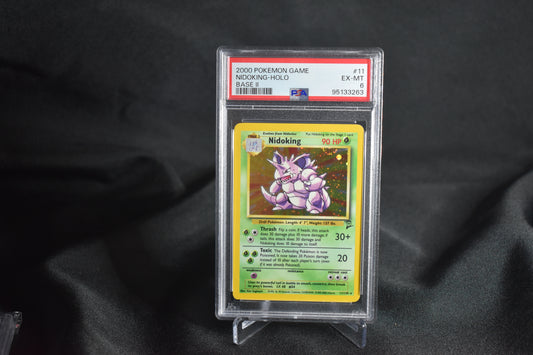 Nidoking Base II Holo PSA 6