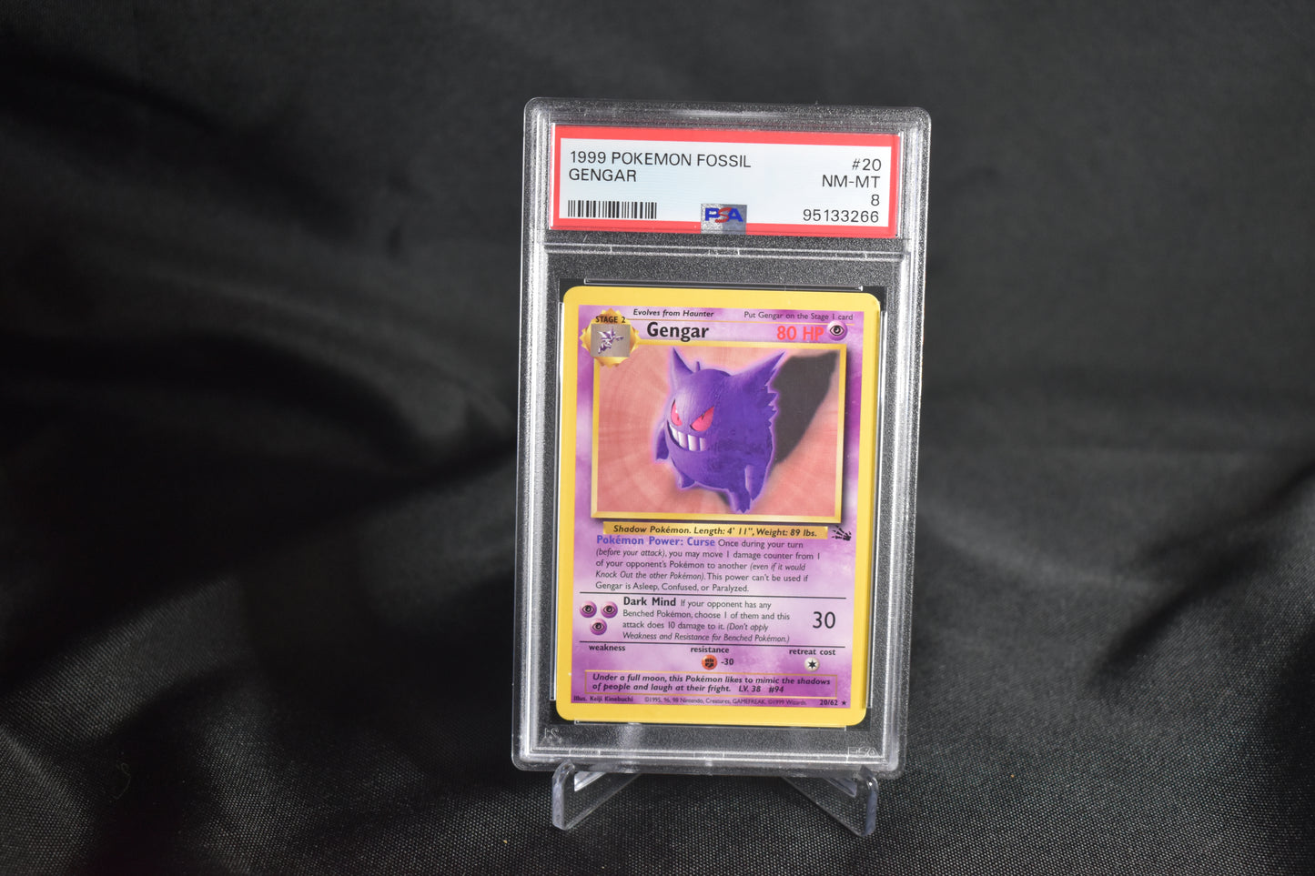 Gengar Fossil Non Holo PSA 8
